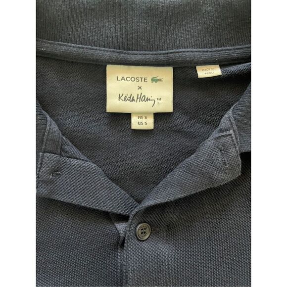 Lacoste X Keith Haring Mens Navy Blue Classic Graphic Print Polo Shirt Size 5 - Picture 7 of 9